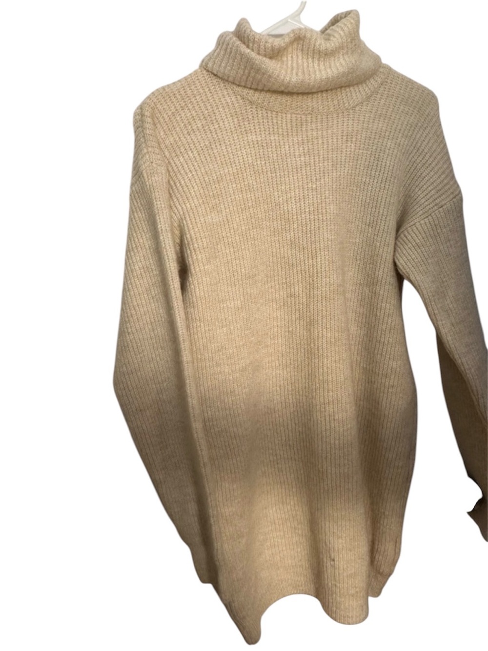 Cozy Cream Turtleneck Dress Sweater